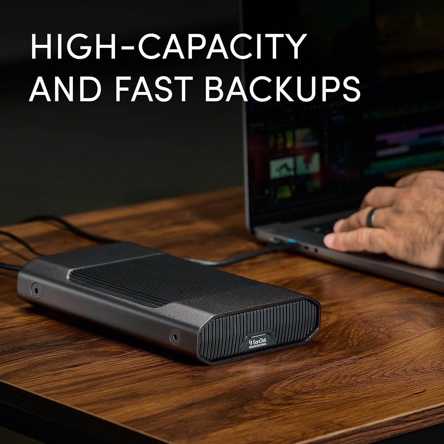imageSanDisk Professional 6TB GDrive EnterpriseClass External Desktop Hard Drive  7200RPM Ultrastar HDD Inside USBC 10Gbps USB 32 Gen 2 Mac Ready  SDPHF1A006TNBAAD8TB