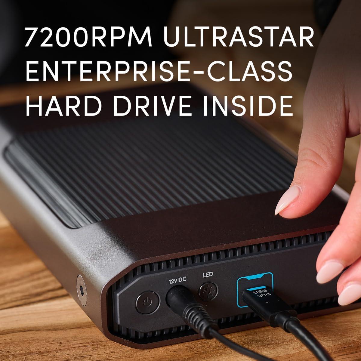 imageSanDisk Professional 6TB GDrive EnterpriseClass External Desktop Hard Drive  7200RPM Ultrastar HDD Inside USBC 10Gbps USB 32 Gen 2 Mac Ready  SDPHF1A006TNBAAD22TB