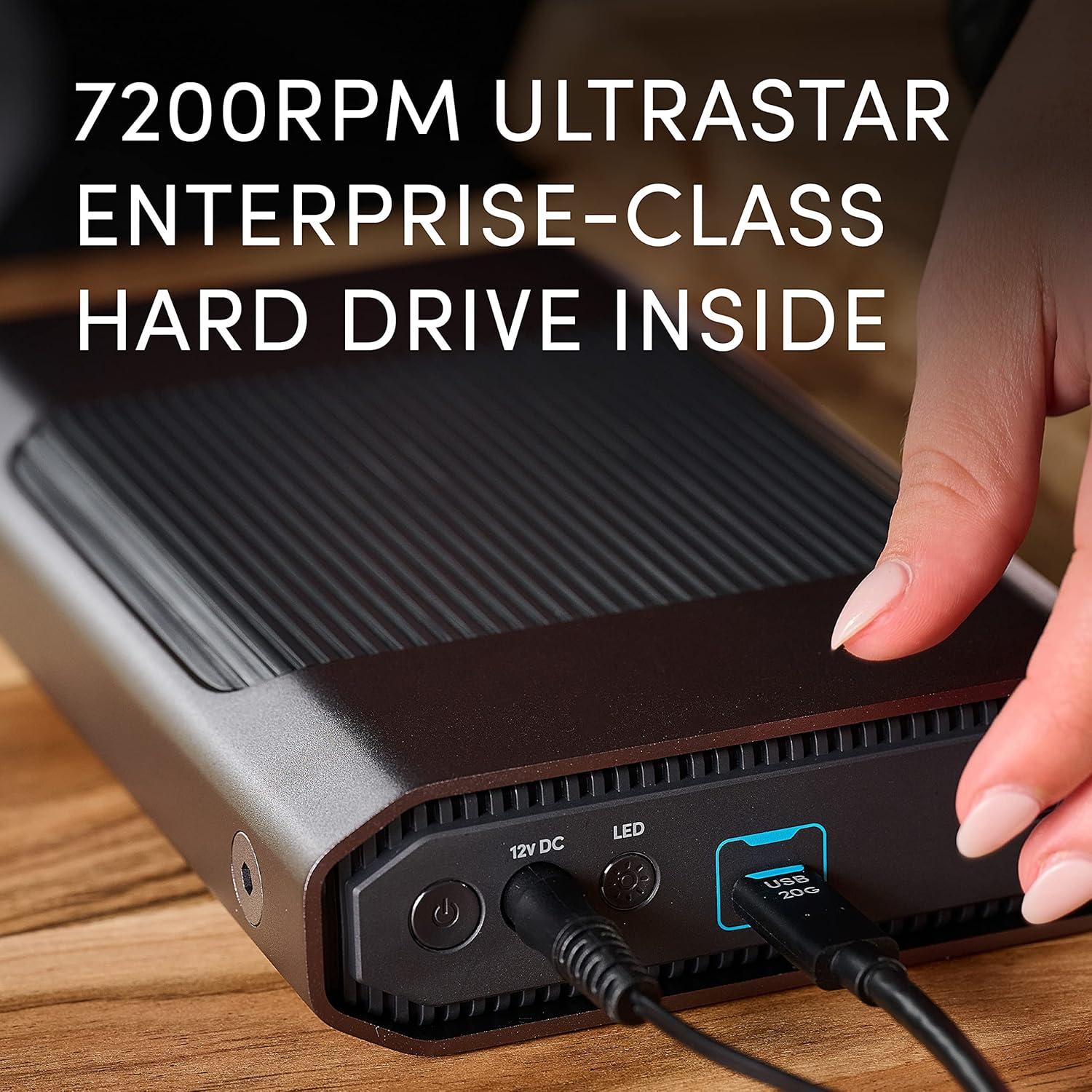 imageSanDisk Professional 6TB GDrive EnterpriseClass External Desktop Hard Drive  7200RPM Ultrastar HDD Inside USBC 10Gbps USB 32 Gen 2 Mac Ready  SDPHF1A006TNBAAD8TB
