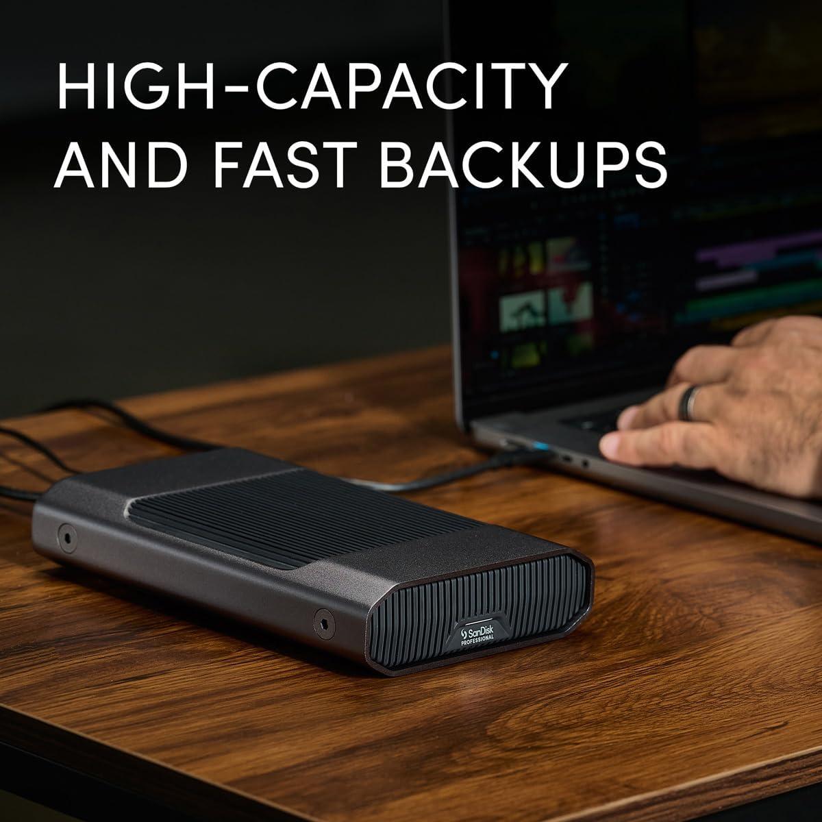 imageSanDisk Professional 6TB GDrive EnterpriseClass External Desktop Hard Drive  7200RPM Ultrastar HDD Inside USBC 10Gbps USB 32 Gen 2 Mac Ready  SDPHF1A006TNBAAD12TB