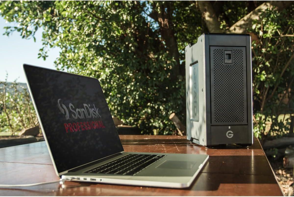 imageSanDisk Professional 96TB GRAID Shuttle 8  Transportable EnterpriseClass 8Bay External Hard Drive Thunderbolt 3 and USBC Hardware RAID Up to 1900MBs Read  SDPH48H096TNBAAB160TB