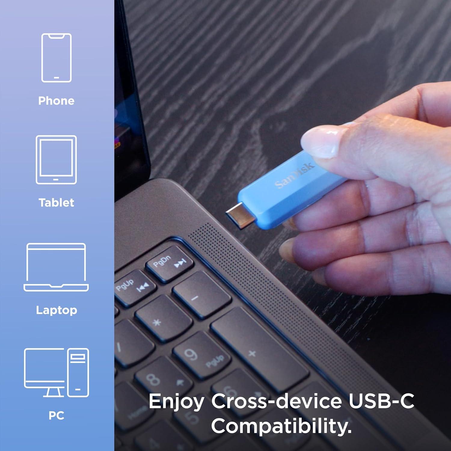 imageSanDisk 256GB Creator Phone Drive  for iPhone iPad Laptop ampamp Mac  Includes USB TypeC and Lightning Connectors  Automatic Backup 3 Months of Adobe Lightroom Included  SDIXD0N256GGN6TPUSBC Flash Drive