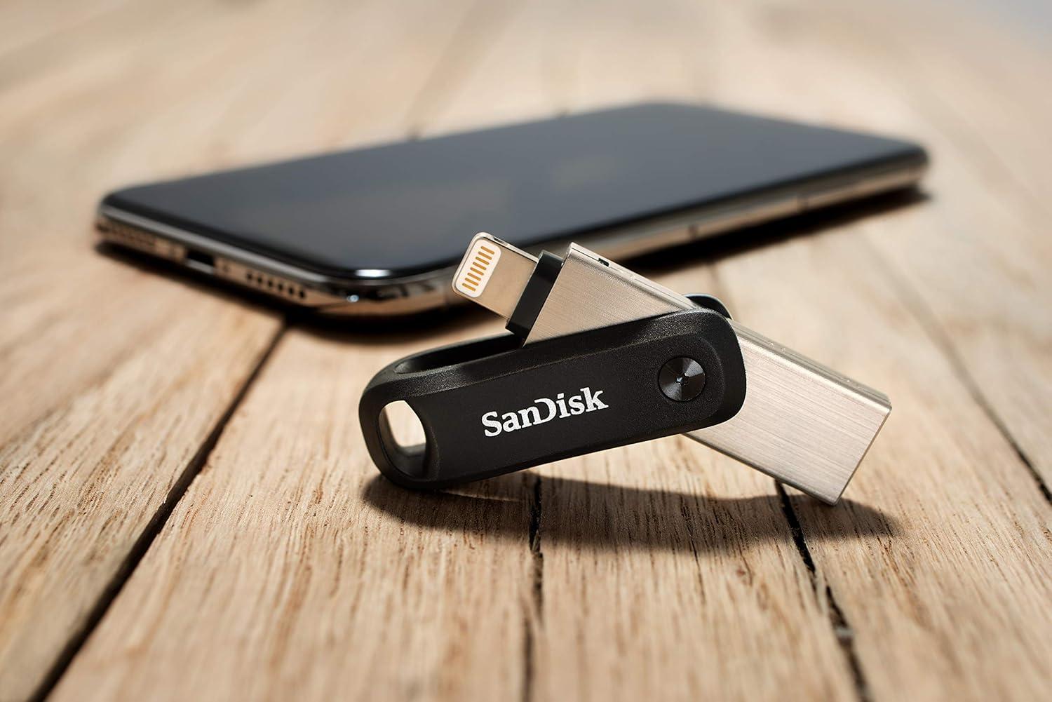 imageSanDisk 256GB iXpand Flash Drive Go  For your iPhone 14 or older  Create space on your iPhone  SDIX60N256GGN6NE64GB