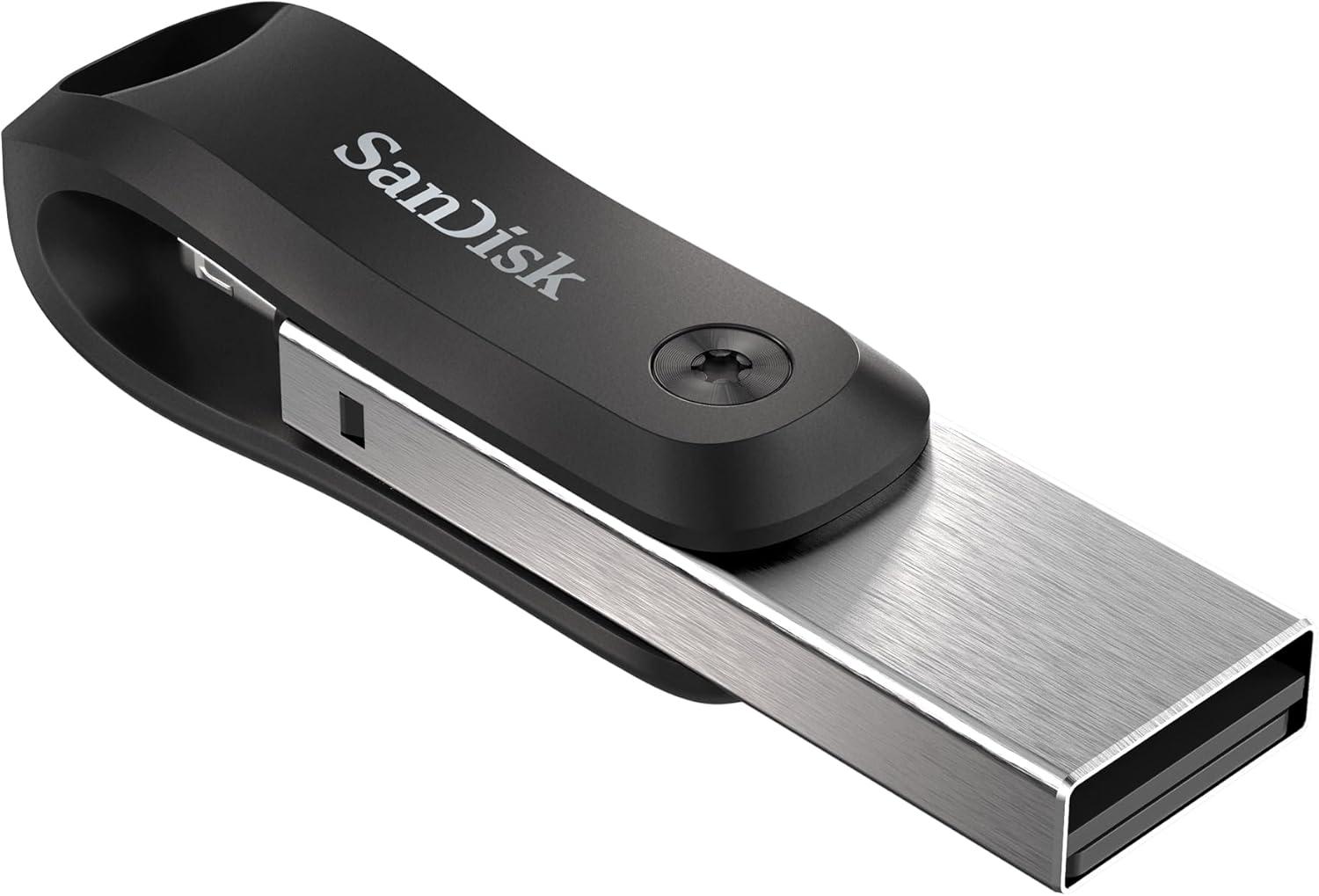 imageSanDisk 256GB iXpand Flash Drive Go  For your iPhone 14 or older  Create space on your iPhone  SDIX60N256GGN6NE64GB