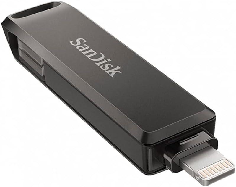imageSanDisk 256GB iXpand Flash Drive Luxe with Lightning and USBC connectors  Works with iPhone 14 and older  SDIX70N256GGN6NEGray