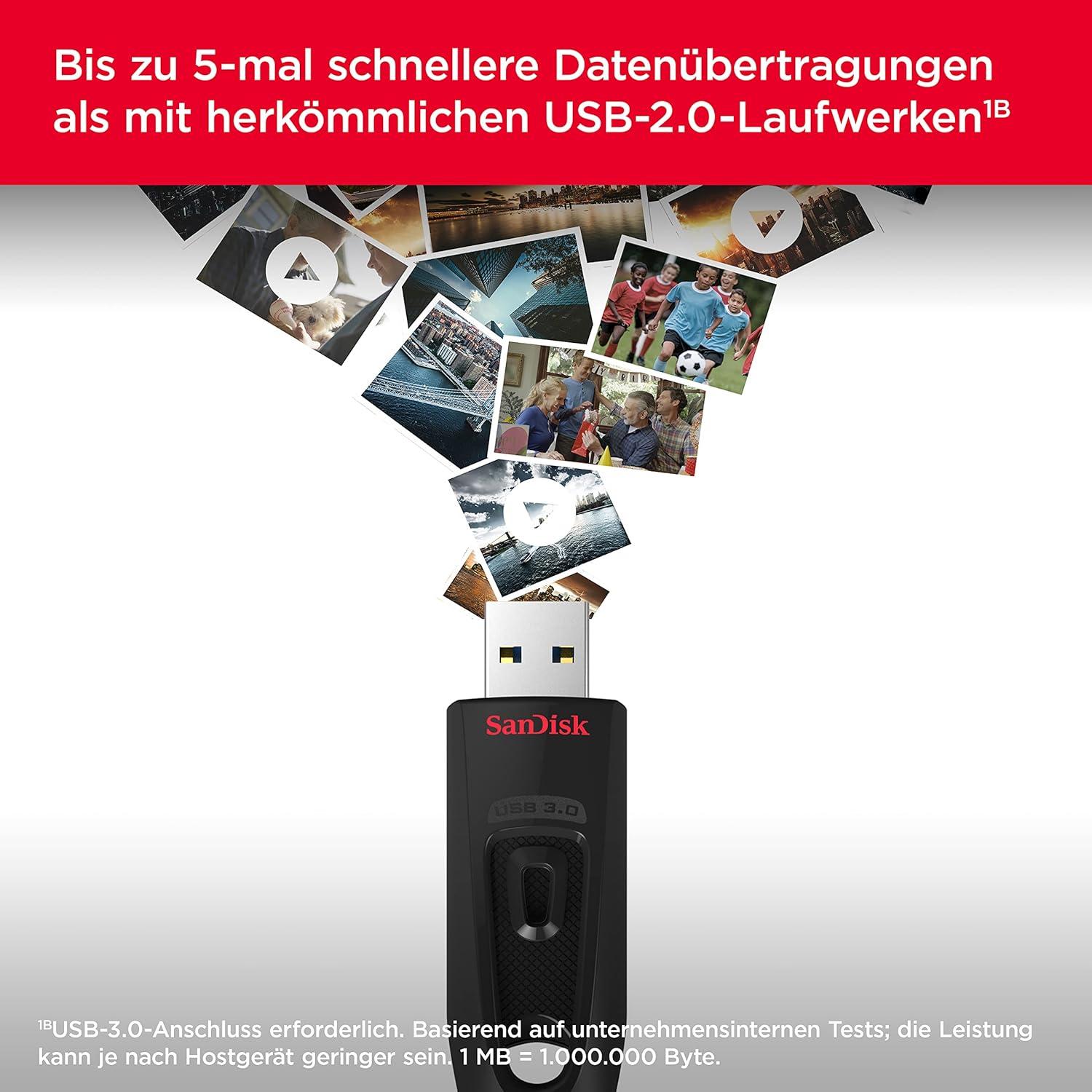 imageSanDisk 32GB 3Pack Ultra USB 30 Flash Drive 32GB Pack of 3  SDCZ48032GGAM46T Black32GB 3Pack