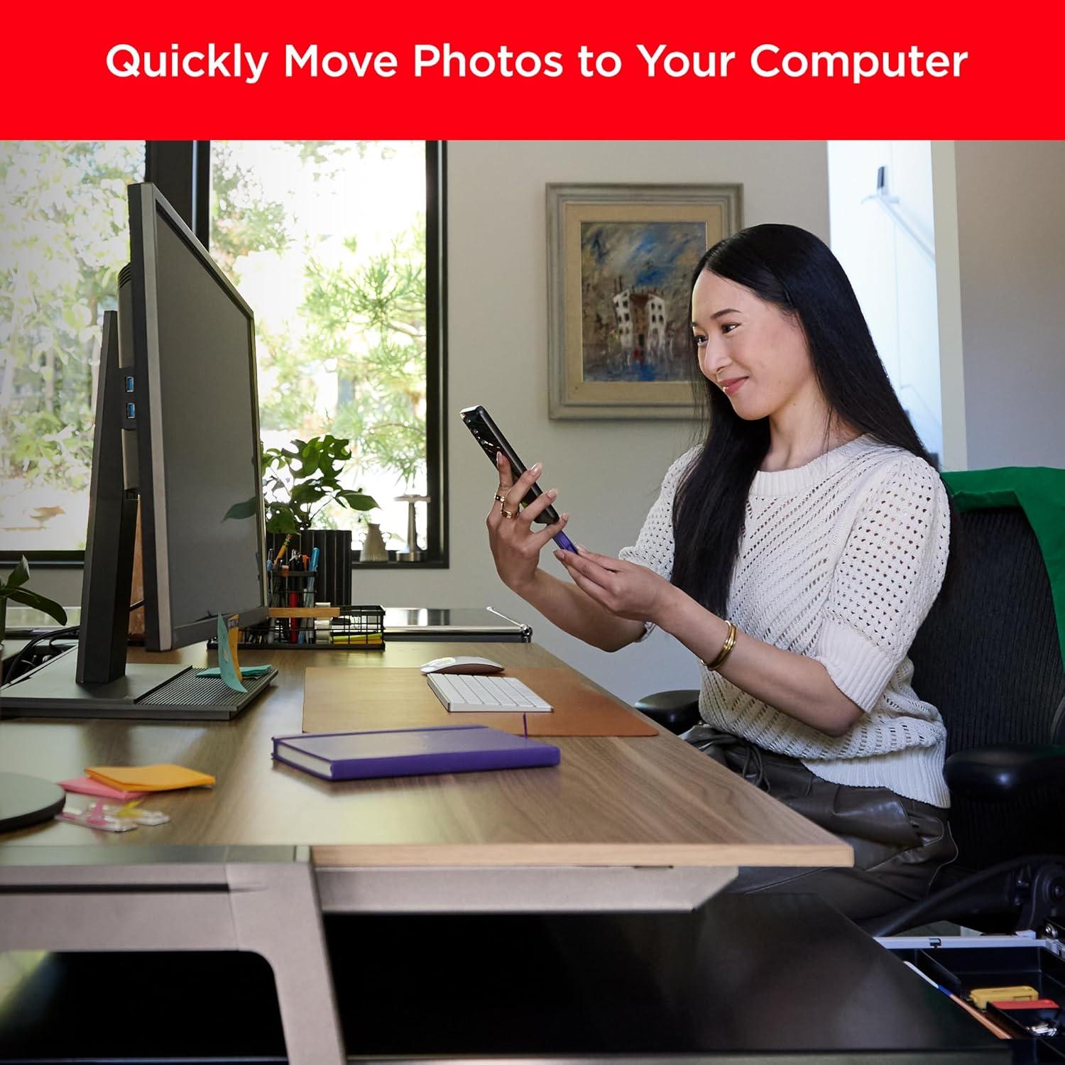imageSanDisk 512GB Phone Drive for Android  The 2in1 USB for Smartphones Tablets and Computers  Thumb Drive with USB TypeC and TypeA Connectors Purple Opulence  SDDDC6512GG46PONasturtium Orange