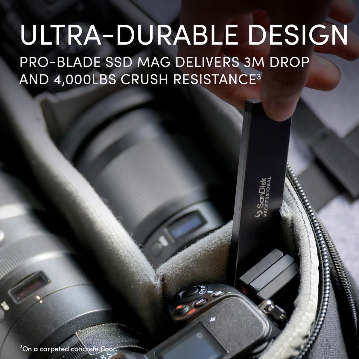 imageSanDisk Professional 0TB PROBlade Transport  Portable and Modular NVMe SSD Up to 2000MBs USBC USB 32 gen 2x2 Solid State Drive  SDPM2NB0000GBAND