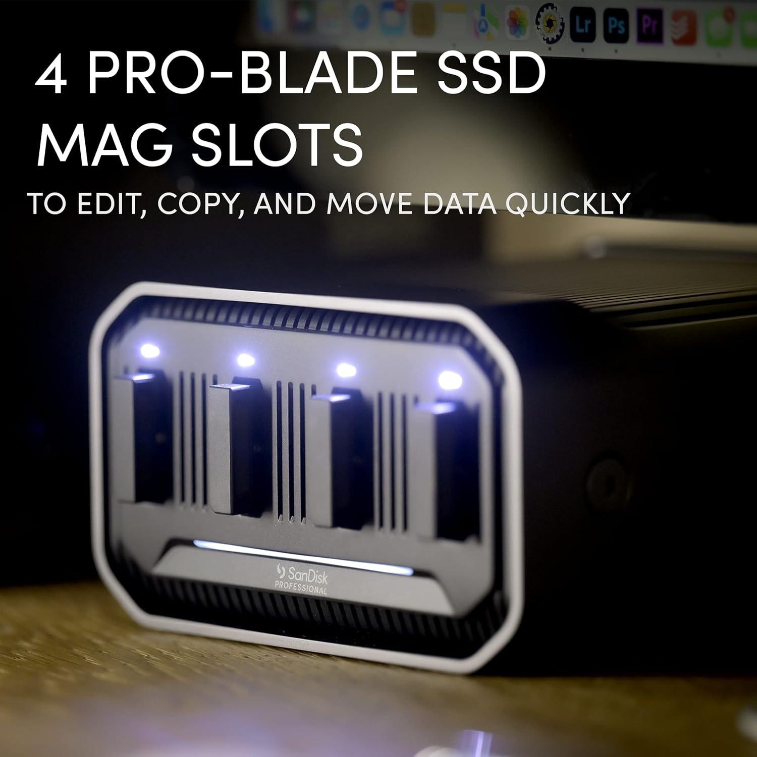imageSanDisk Professional 1TB PROBlade Transport  Portable and Modular NVMe SSD Up to 2000MBs USBC USB 32 gen 2x2 Solid State Drive  SDPM2NB001TGBANDSTATION