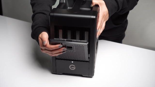 imageSanDisk Professional 24TB GRAID Shuttle 4  EnterpriseClass 4Bay External Hard Drive Thunderbolt 3 and USBC Transportable Hardware RAID  SDPH34H024TNBAAB104TB