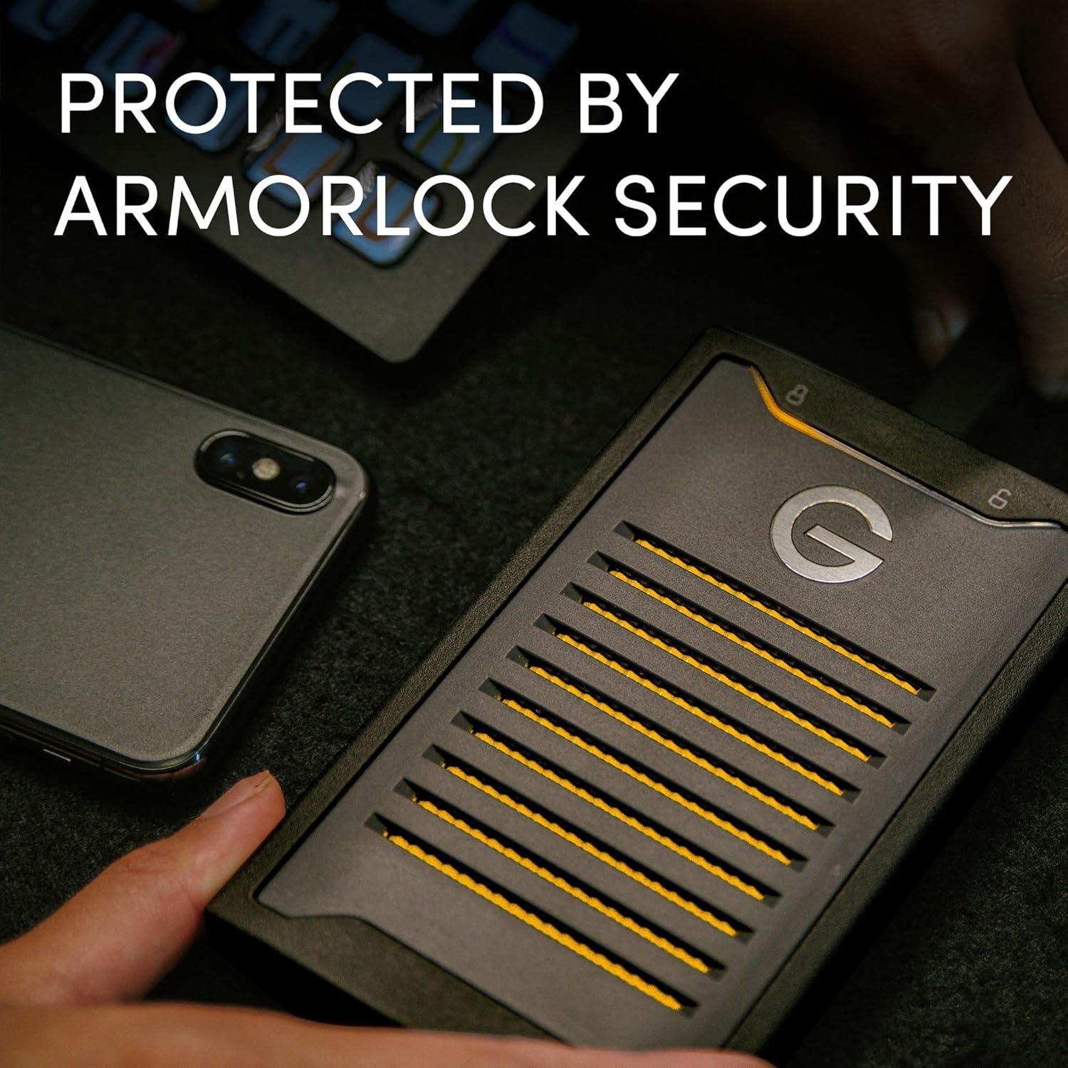 imageSanDisk Professional 4TB GDrive ArmorLock SSD  Encrypted NVMe Solid State Drive 1000MBs USBC HighLevel Security Ultra Rugged  SDPS41A004TGBANB4TB