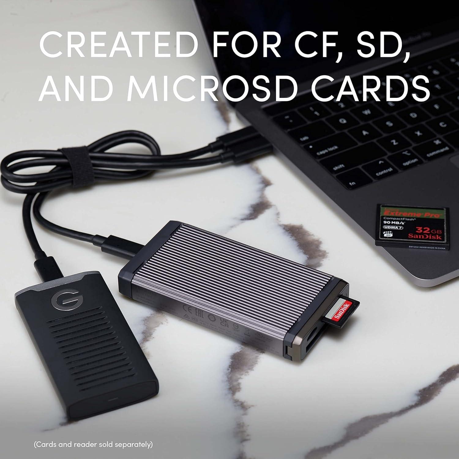 imageSanDisk Professional PROREADER CFast  HighPerformance Card Reader USBC 32 Gen 2  SDPR2E80000GBANDMultiCard