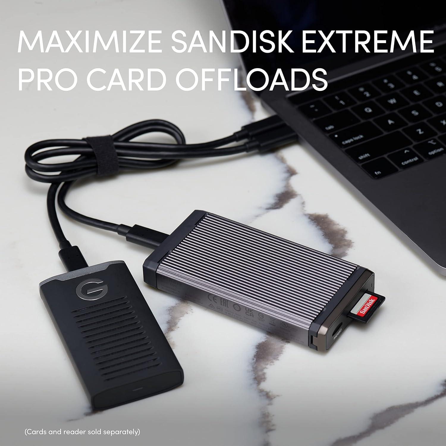 imageSanDisk Professional PROREADER CFast  HighPerformance Card Reader USBC 32 Gen 2  SDPR2E80000GBANDSD and MicroSD