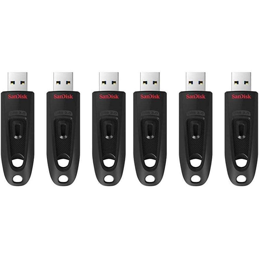 imageSanDisk 32GB 3Pack Ultra USB 30 Flash Drive 32GB Pack of 3  SDCZ48032GGAM46T Black32GB 6Pack