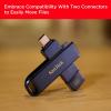 imageSanDisk 128GB Phone Drive for iPhone Works with iPhone 15 and Newer USBC Connector and iPhone 14 and Older Lightning Connector Metallic Sky  SDIXD0N128GGN6N64GB