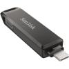 imageSanDisk 256GB iXpand Flash Drive Luxe with Lightning and USBC connectors  Works with iPhone 14 and older  SDIX70N256GGN6NEGray