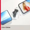 imageSanDisk 256GB iXpand Flash Drive Luxe with Lightning and USBC connectors  Works with iPhone 14 and older  SDIX70N256GGN6NEGray