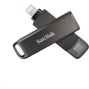 imageSanDisk 256GB iXpand Flash Drive Luxe with Lightning and USBC connectors  Works with iPhone 14 and older  SDIX70N256GGN6NEGray