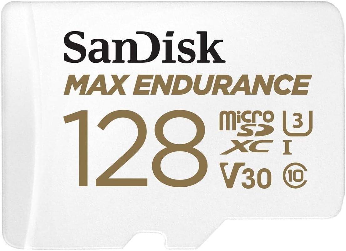 imageSanDisk 32GB MAX Endurance microSDHC Card with Adapter for Home Security Cameras and Dash cams  C10 U3 V30 4K UHD Micro SD Card  SDSQQVR032GGN6IA128GB