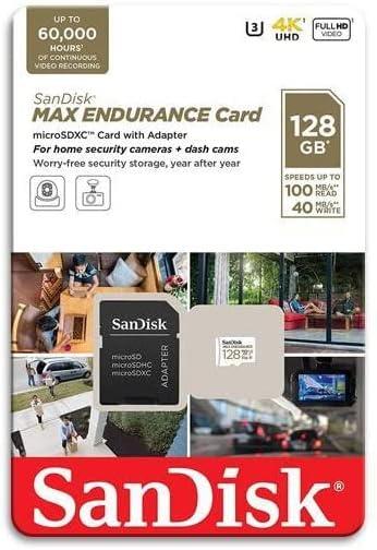 imageSanDisk 32GB MAX Endurance microSDHC Card with Adapter for Home Security Cameras and Dash cams  C10 U3 V30 4K UHD Micro SD Card  SDSQQVR032GGN6IA128GB