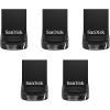imageSanDisk 128GB 5Pack Ultra Fit USB 32 Gen 1 Flash Drive 5x128GB  Up to 400MBs PlugandStay Design NonRetail Packaging  SDCZ430128GB5CTAUp to 400MBs