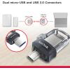 imageSanDisk 256GB Ultra Dual Drive m30 for Android Devices and Computers  microUSB USB 30  SDDD3256GGAM46 Black128GB