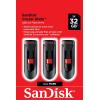 imageSanDisk 32GB 3Pack Cruzer Glide USB 20 Flash Drive 3x32GB  SDCZ60032GG46T Black32GB 3Pack