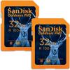 imageSanDisk 128GB 2Pack Outdoors FHD SDXC UHSI Memory Card 2x128GB  Up to 150MBs C10 U1 V10 Trail Camera SD Card  SDSDUWC128GGN6V232GB 2Pack