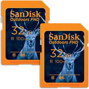 imageSanDisk 128GB 2Pack Outdoors FHD SDXC UHSI Memory Card 2x128GB  Up to 150MBs C10 U1 V10 Trail Camera SD Card  SDSDUWC128GGN6V232GB 2Pack