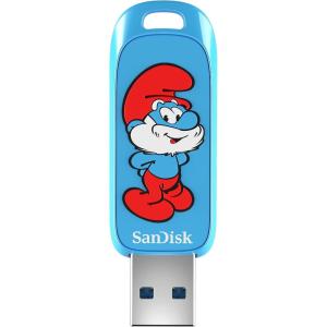 imageSanDisk 256GB Smurfs USB Flash Drive Smurfette Edition  Up to 130MBs USB TypeA for Gaming Consoles and Computers  SDCZIS256GG46128GB