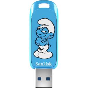imageSanDisk 256GB Smurfs USB Flash Drive Smurfette Edition  Up to 130MBs USB TypeA for Gaming Consoles and Computers  SDCZIS256GG4664GB