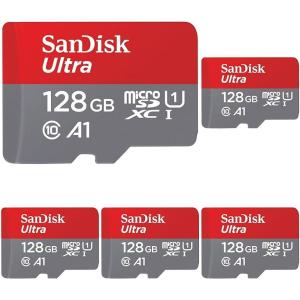 imageSanDisk 512GB Ultra microSDXC UHSI Memory Card with Adapter  Up to 150MBs with SanDisk MobileMate USB 30 microSD Card Reader128GB Pack of 5