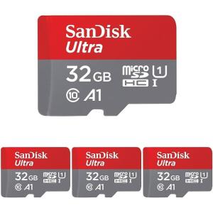 imageSanDisk 512GB Ultra microSDXC UHSI Memory Card with Adapter  Up to 150MBs with SanDisk MobileMate USB 30 microSD Card Reader32GB Pack of 4