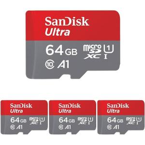 imageSanDisk 512GB Ultra microSDXC UHSI Memory Card with Adapter  Up to 150MBs with SanDisk MobileMate USB 30 microSD Card Reader64GB Pack of 4