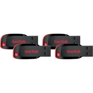imageSanDisk Cruzer Blade 8GB USB 20 Flash Drive SDCZ50008GB3564GB Pack of 4