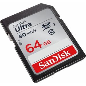 imageSanDisk Ultra 64GB Class 10 SDXC UHSI Memory Card up to 80MBs SDSDUNC064GGN6IN64GB