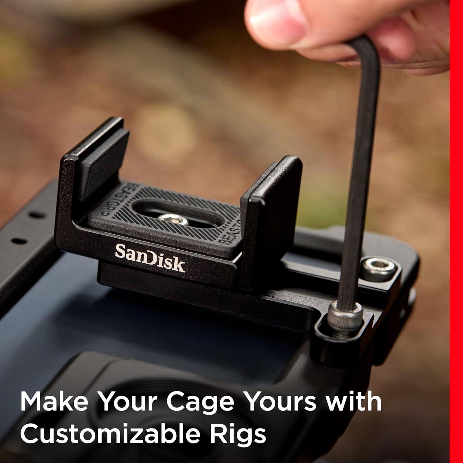 imageBEASTGRIP x SanDisk Beastcage iPhone 15 Pro Max Creator Kit  Includes iPhone 15 Pro Max Cage Handle and SSD Mount  Video Rig for Filming  SD3WLCC005000TWWCreator Kit Only