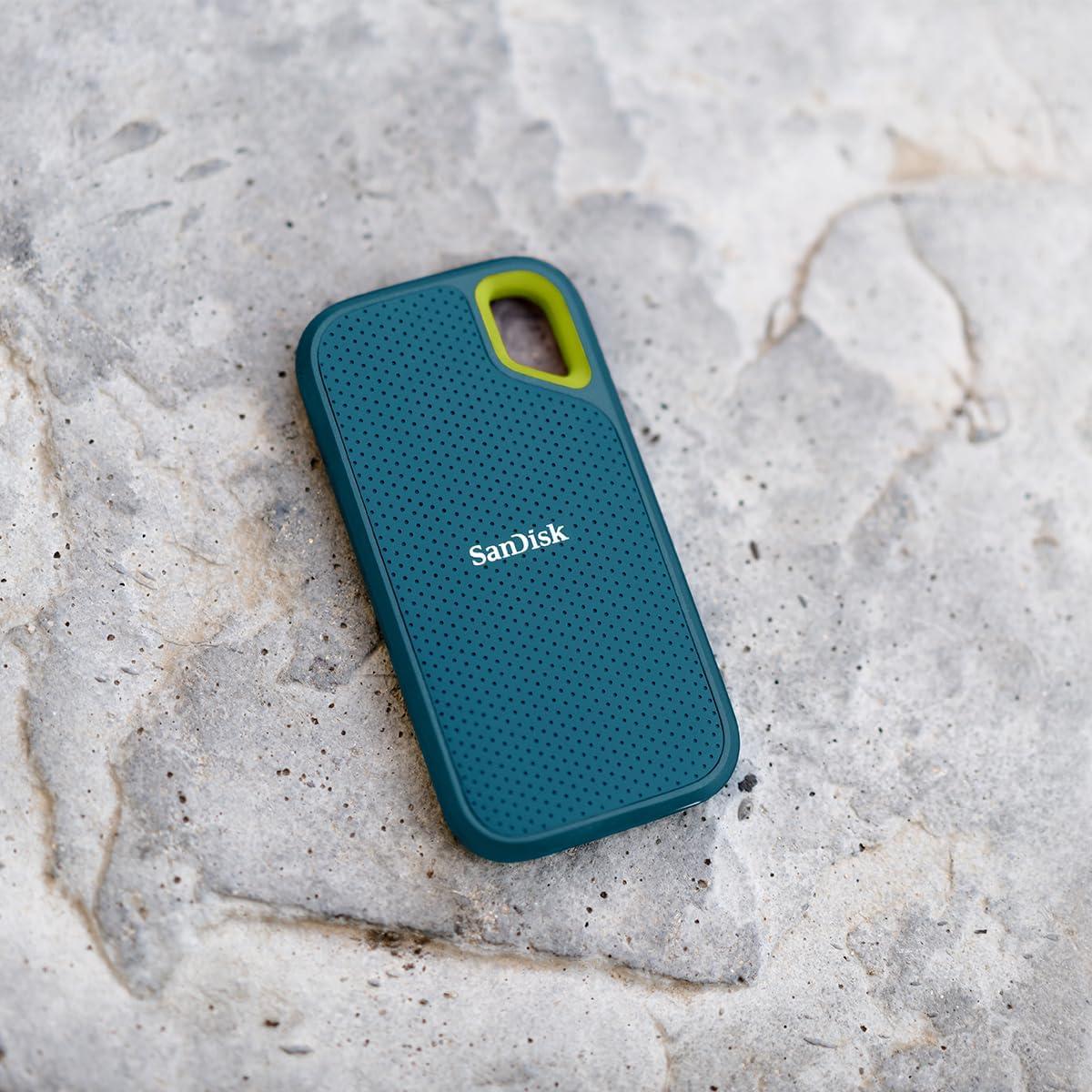 imageSanDisk 4TB Extreme Portable SSD  Up to 1050MBs USBC USB 32 Gen 2 IP65 Water and Dust Resistance Updated Firmware  External Solid State Drive  SDSSDE614T00G25Monterey