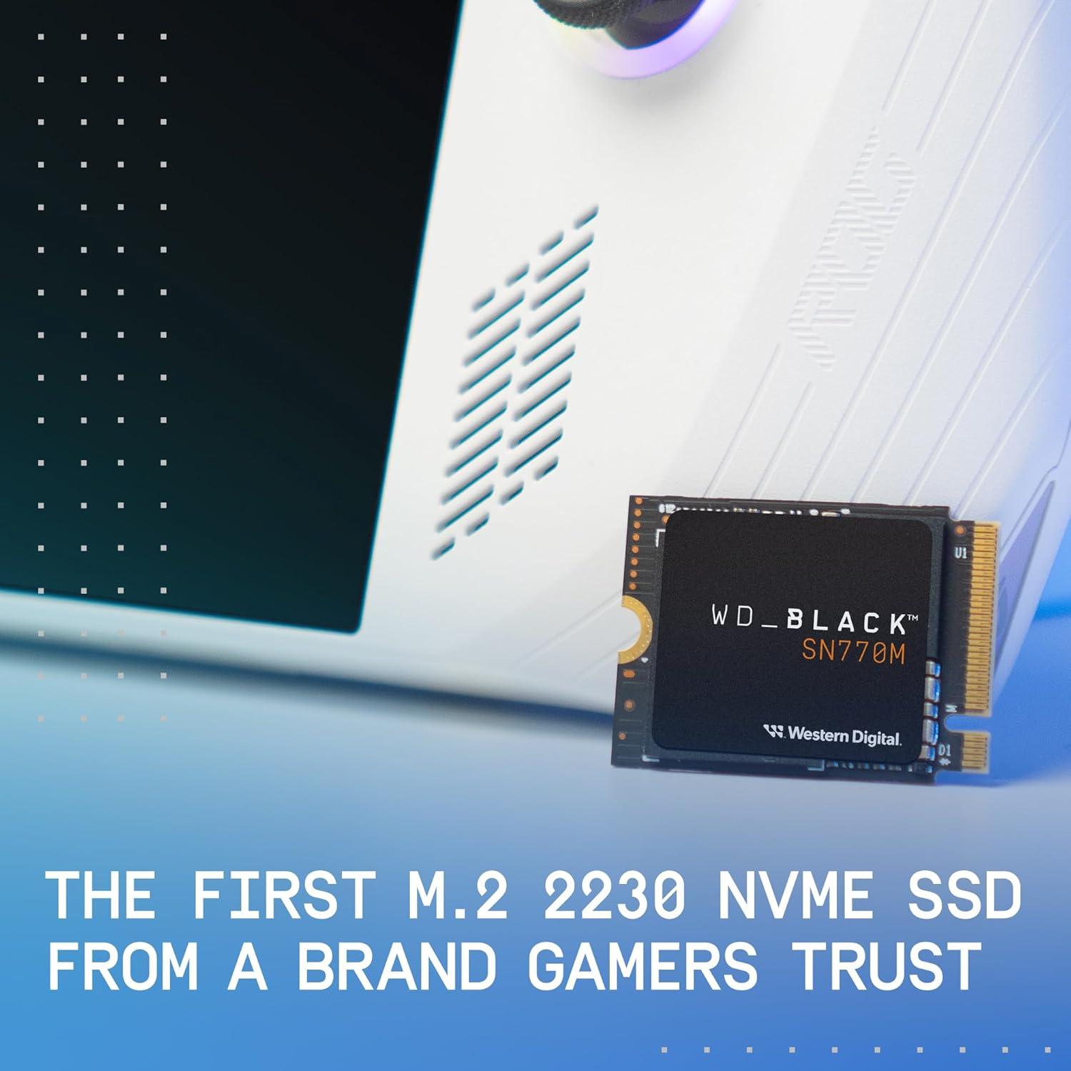 imageWDBLACK 500GB SN770M M2 2230 NVMe SSD for Handheld Gaming Devices Speeds up to 5150MBs TLC 3D NAND Great for Steam Deck and Microsoft Surface  WDBDNH5000ABKWRSN500GB