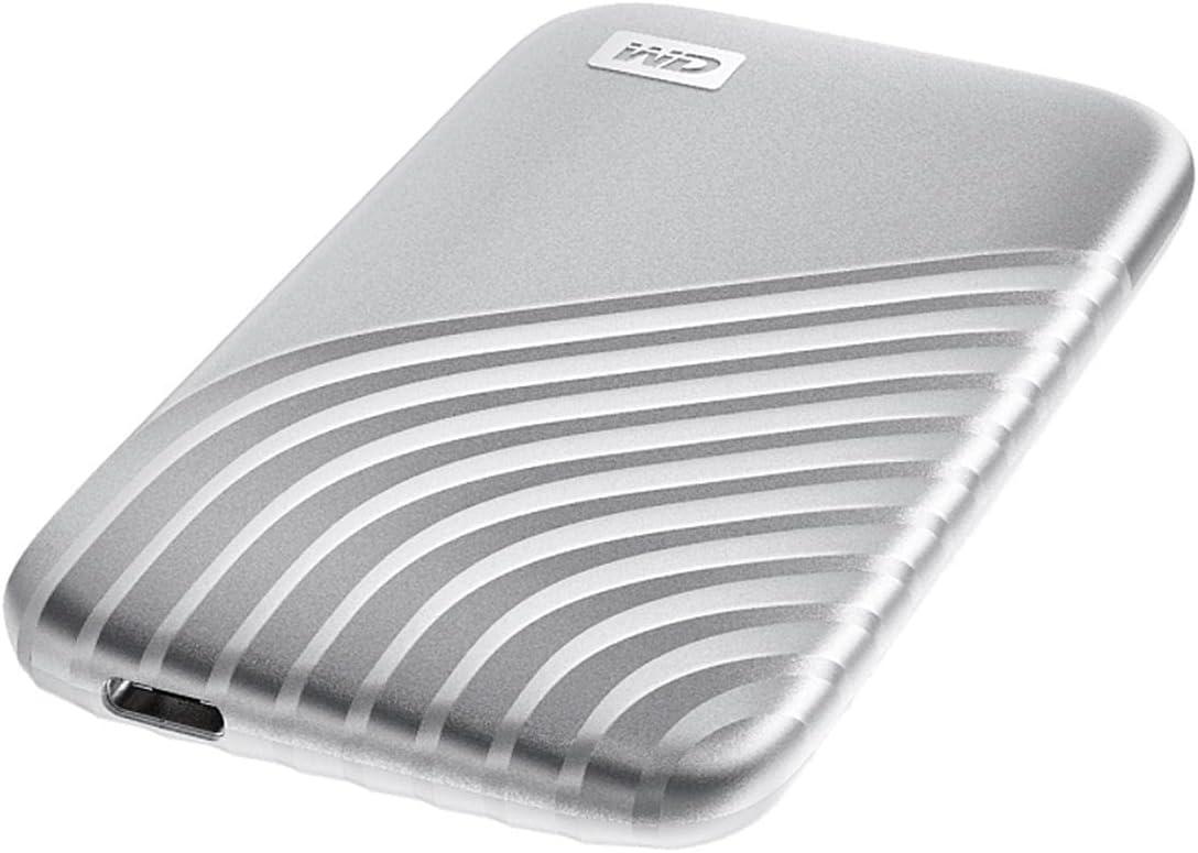 imageWestern Digital 2TB My Passport SSD Portable External Solid State Drive Red Sturdy and Blazing Fast Password Protection with Hardware Encryption  WDBAGF0020BRDWESNSilver