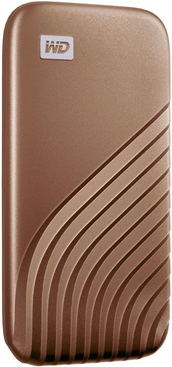 imageWestern Digital 2TB My Passport SSD Portable External Solid State Drive Red Sturdy and Blazing Fast Password Protection with Hardware Encryption  WDBAGF0020BRDWESNGold