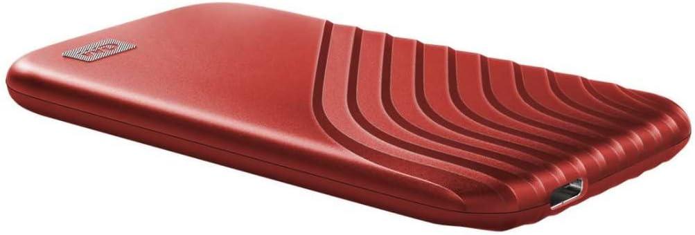 imageWestern Digital 2TB My Passport SSD Portable External Solid State Drive Red Sturdy and Blazing Fast Password Protection with Hardware Encryption  WDBAGF0020BRDWESNRed