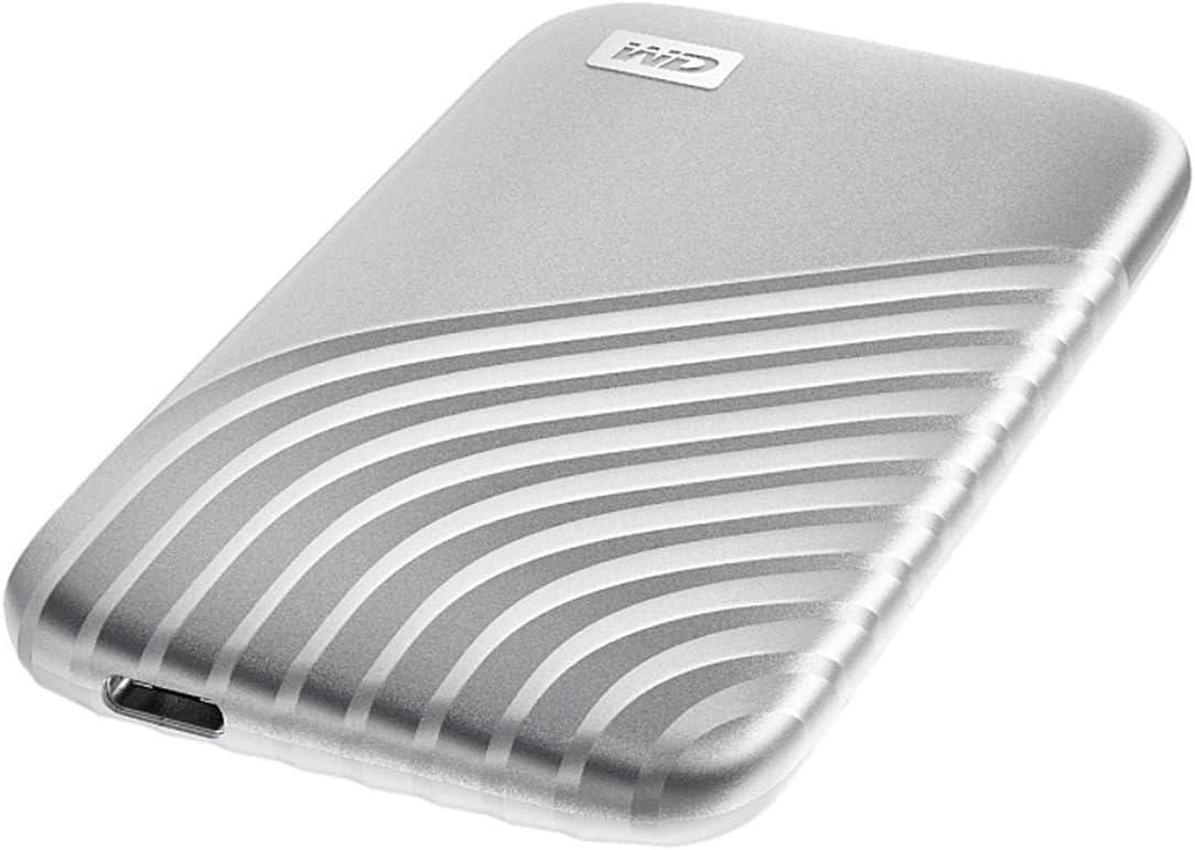 imageWestern Digital 2TB My Passport SSD Portable External Solid State Drive Red Sturdy and Blazing Fast Password Protection with Hardware Encryption  WDBAGF0020BRDWESNSilver