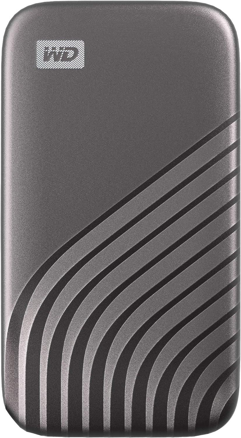 imageWestern Digital 2TB My Passport SSD Portable External Solid State Drive Red Sturdy and Blazing Fast Password Protection with Hardware Encryption  WDBAGF0020BRDWESNGray