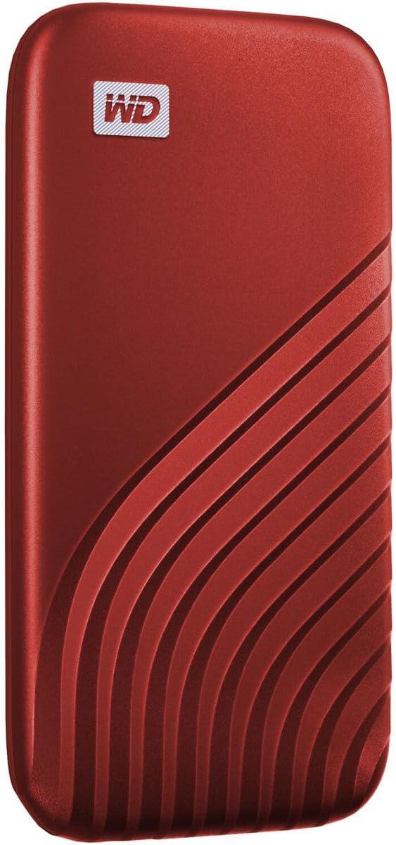 imageWestern Digital 2TB My Passport SSD Portable External Solid State Drive Red Sturdy and Blazing Fast Password Protection with Hardware Encryption  WDBAGF0020BRDWESNRed