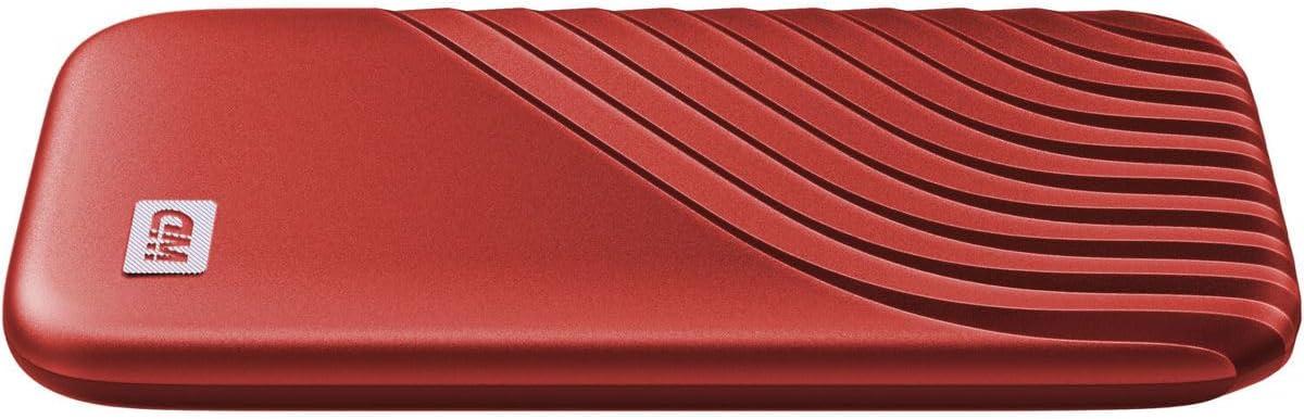 imageWestern Digital 2TB My Passport SSD Portable External Solid State Drive Red Sturdy and Blazing Fast Password Protection with Hardware Encryption  WDBAGF0020BRDWESNRed