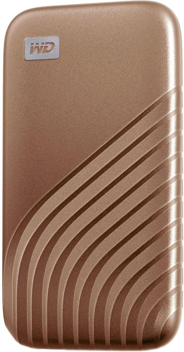 imageWestern Digital 2TB My Passport SSD Portable External Solid State Drive Red Sturdy and Blazing Fast Password Protection with Hardware Encryption  WDBAGF0020BRDWESNGold