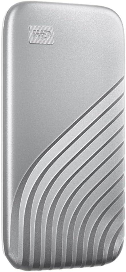 imageWestern Digital 2TB My Passport SSD Portable External Solid State Drive Red Sturdy and Blazing Fast Password Protection with Hardware Encryption  WDBAGF0020BRDWESNSilver