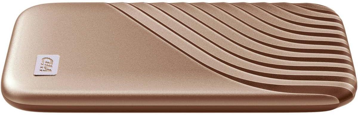 imageWestern Digital 2TB My Passport SSD Portable External Solid State Drive Red Sturdy and Blazing Fast Password Protection with Hardware Encryption  WDBAGF0020BRDWESNGold