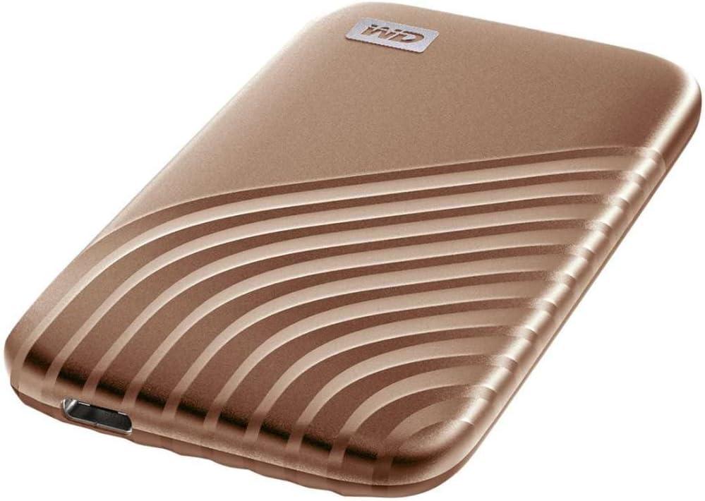imageWestern Digital 2TB My Passport SSD Portable External Solid State Drive Red Sturdy and Blazing Fast Password Protection with Hardware Encryption  WDBAGF0020BRDWESNGold